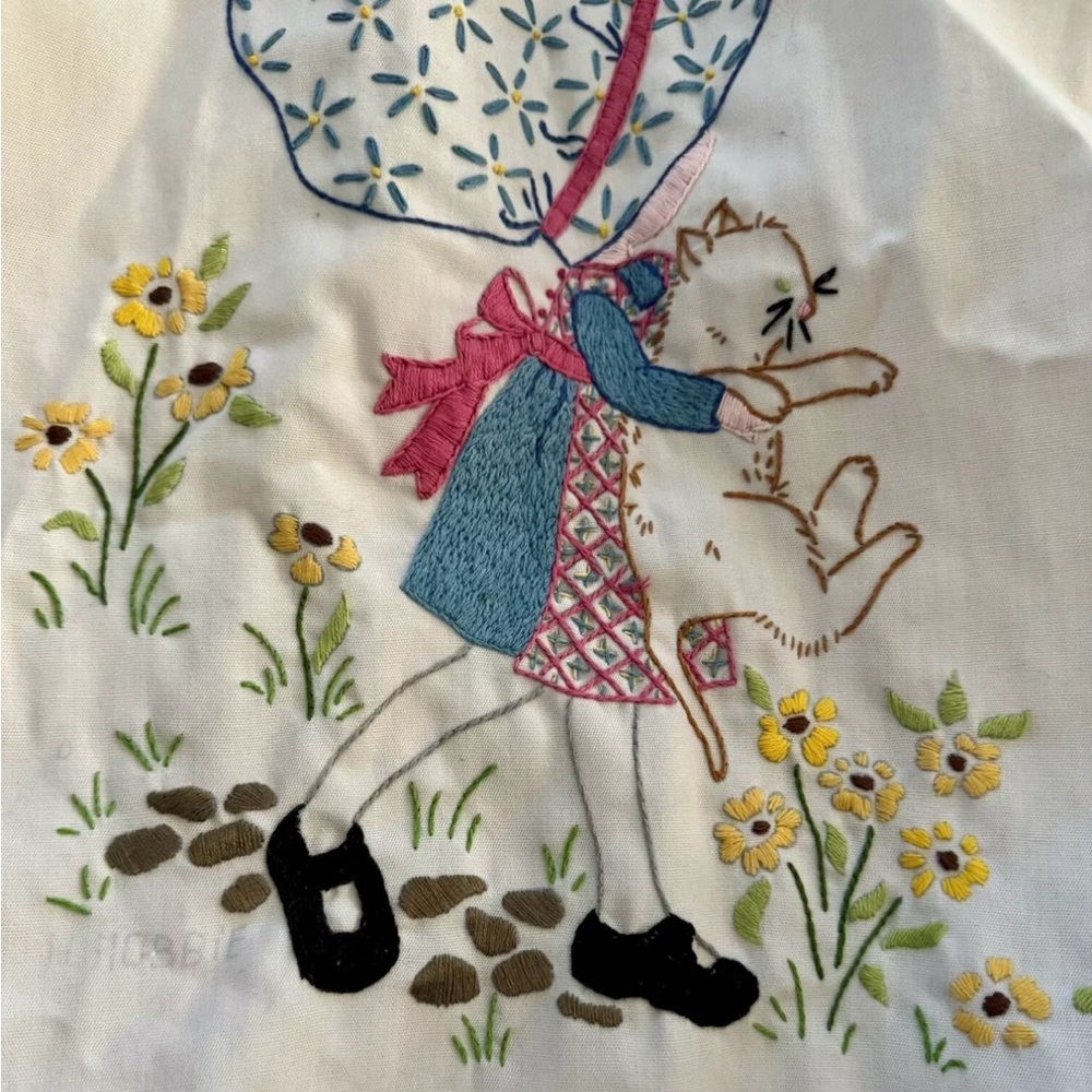 Vintage 70s Holly Hobbie Embroidered Jacket/Art Display